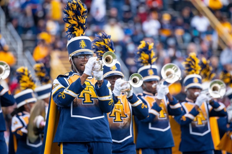 NC A&T Blue and Gold Marching Machine