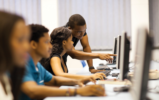 Black College Students Working Together