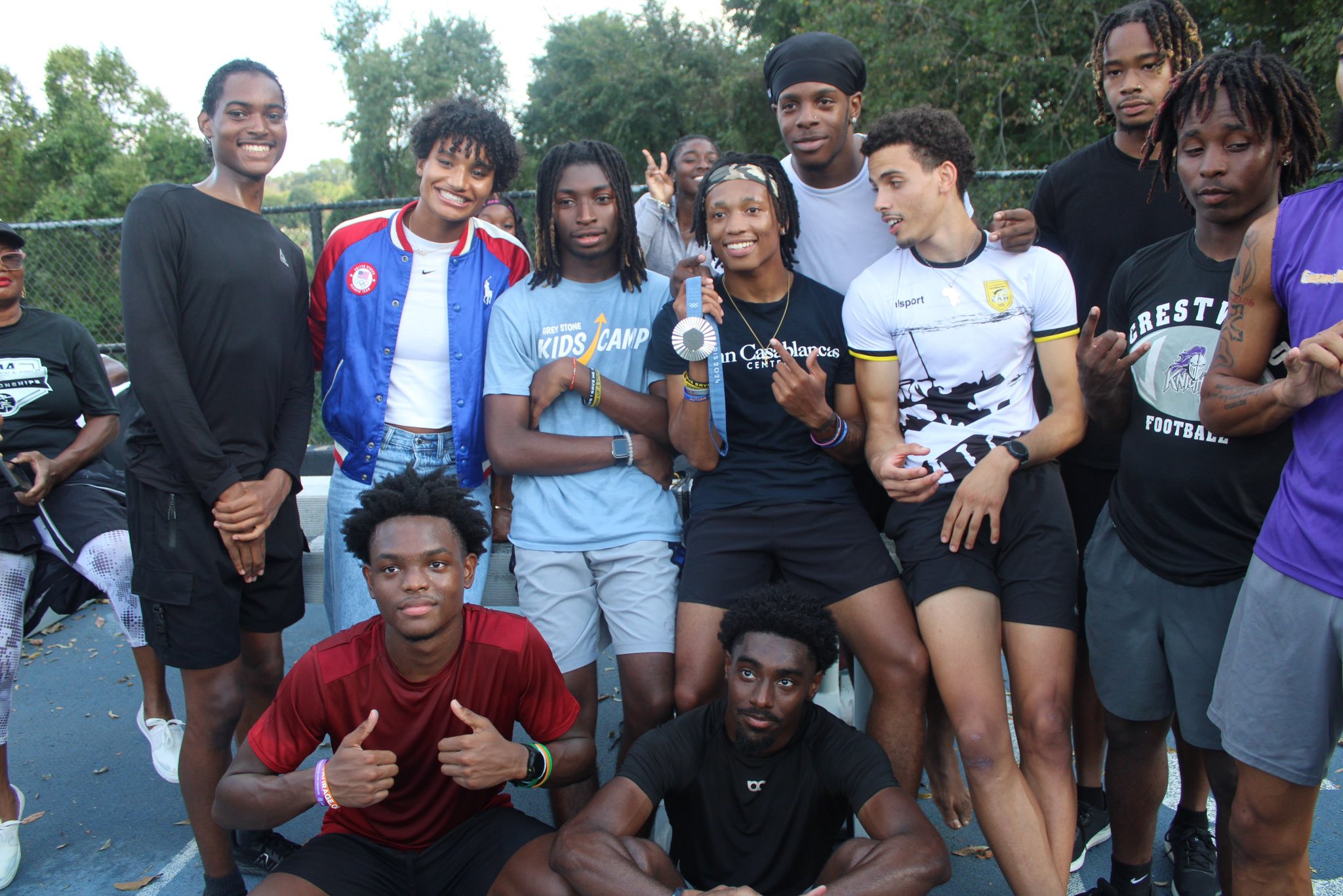 Anna Cockrell with the JCSU track and field team