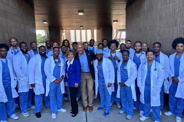 Southern University School of Nursing male students group photo