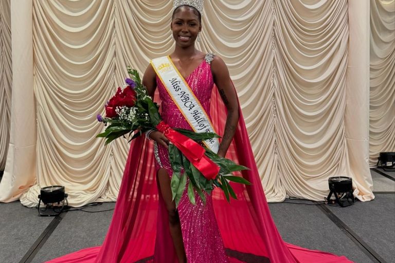 Photo of Nya Floyd with crown and sash