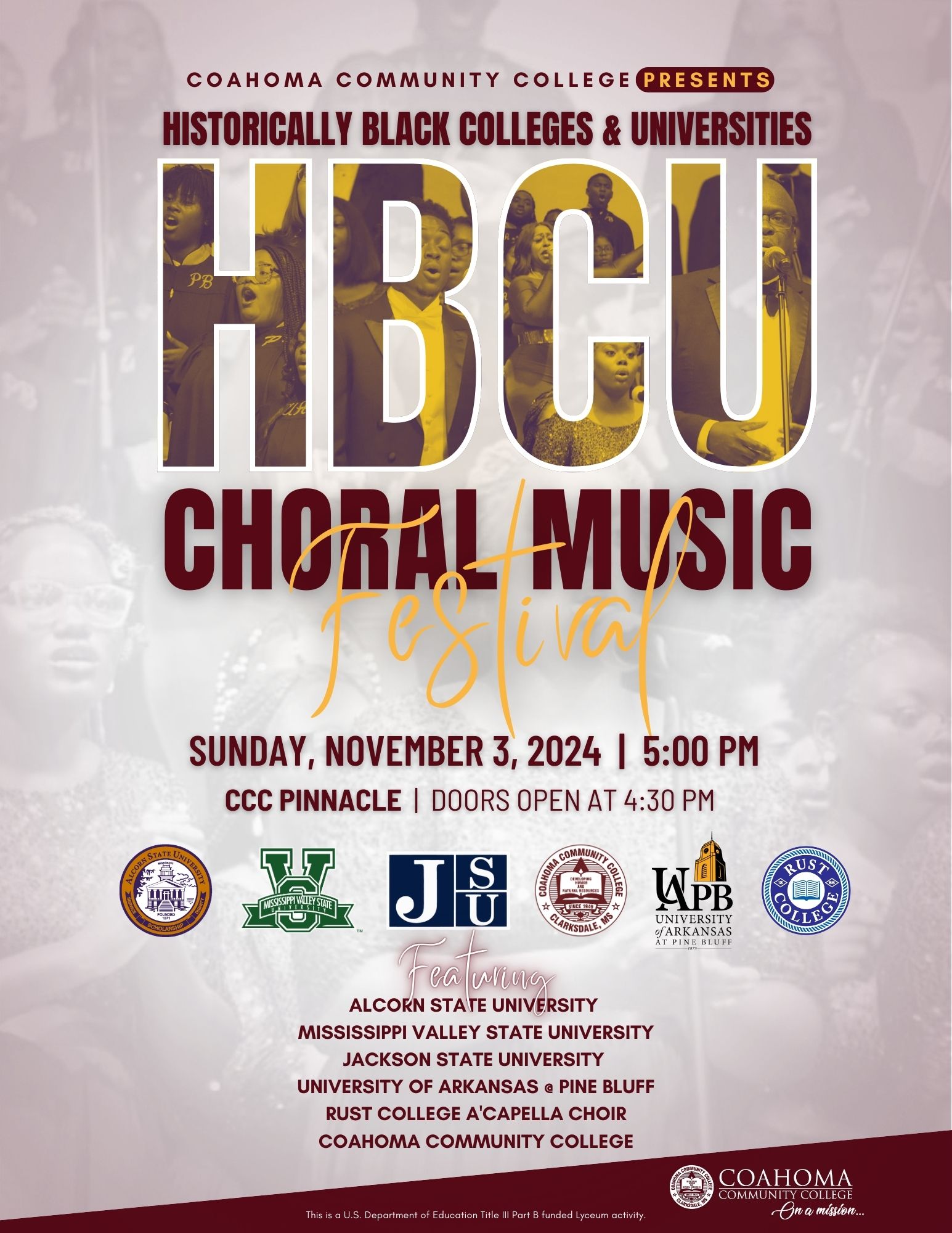 HBCU Choral Fest 2024 poster