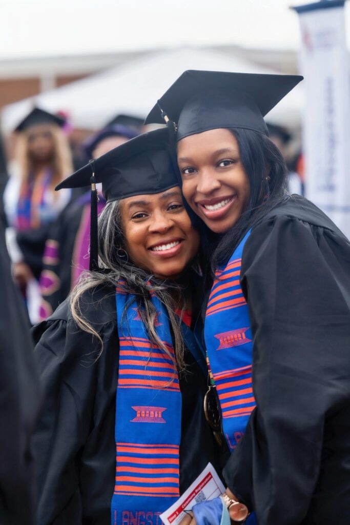 Alexis and Cerita in their cap and gowns