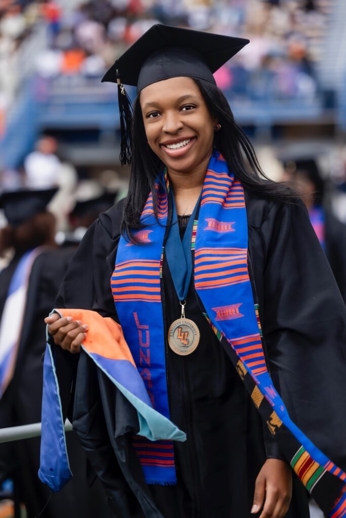 Alexis Barnett in her cap and gown