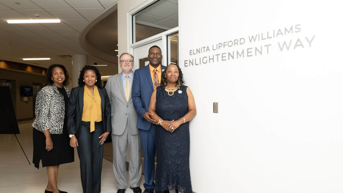 North Carolina Agricultural and Technical State University has named two spaces at the Harold L. Martin Sr. Engineering Research and Innovation Complex for the Rev. Dr. John L. Williams ’96 and Elnita L. Williams.