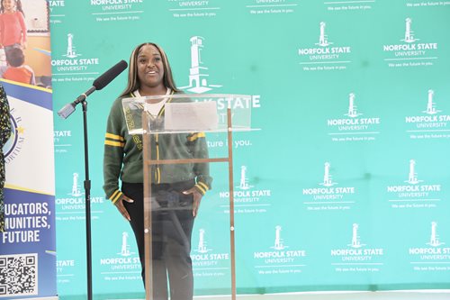 Honors English Education Major Gabrielle Parker spoke on why she aspires to be an educator. 
