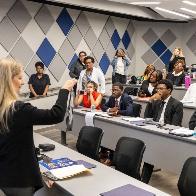 Agents lead a presentation