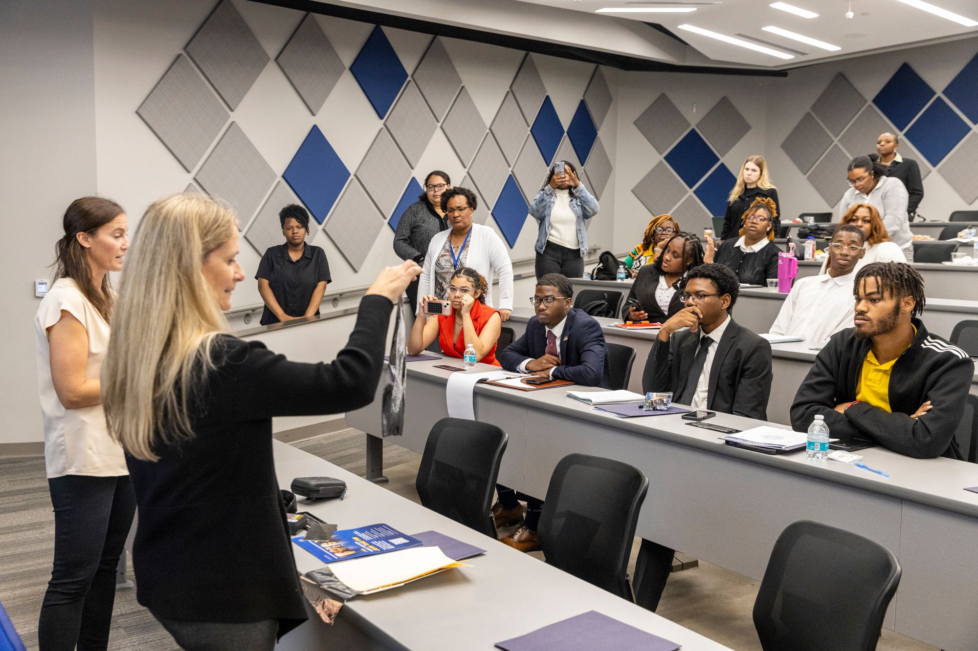 Agents lead a presentation