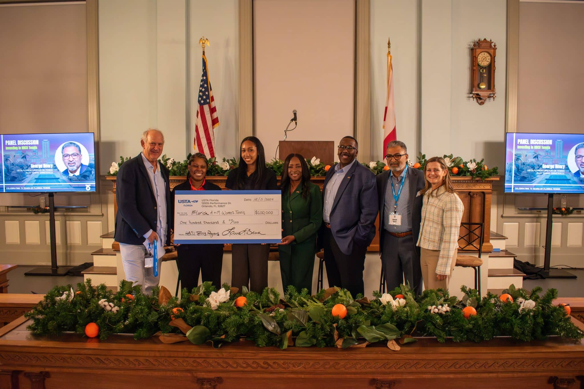 USTA FAMU check presentation