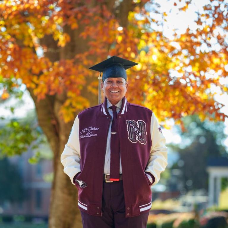 Jay Morrow in cap and gown