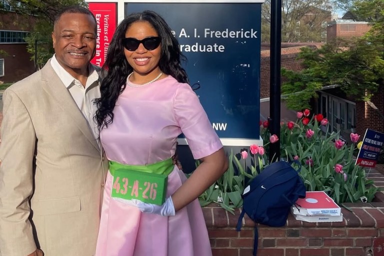 George T. French Jr. Celebrates Daughter’s AKA Crossing at Howard