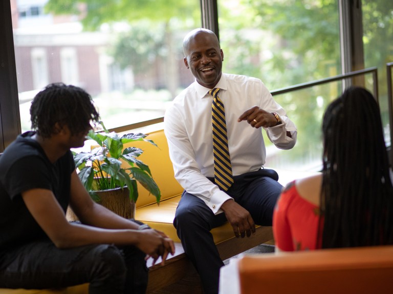 Coppin State University  President Anthony L Jenkins Ph D Engages With Coppin State Students