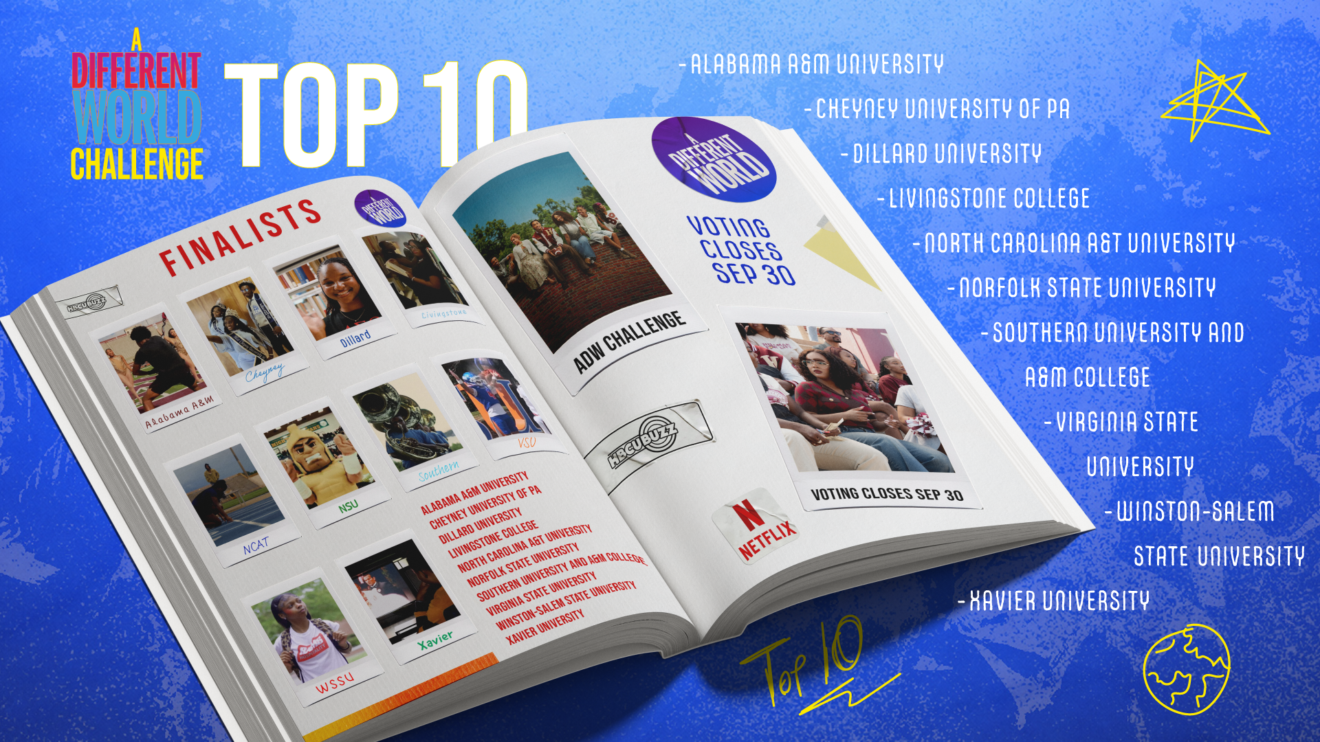 A Different World Challenge: Meet the Top 10 HBCU Finalists and Vote